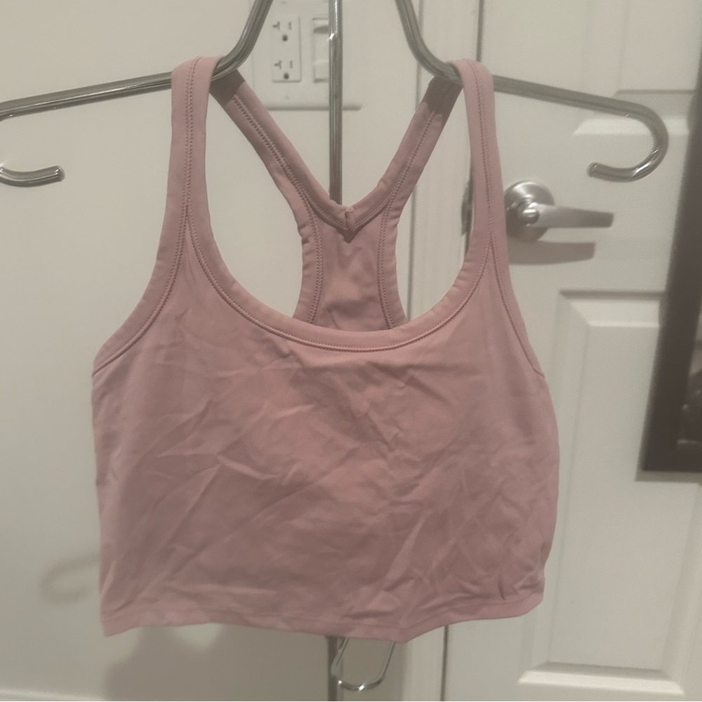 Cropped workout tank with built in bra❗️